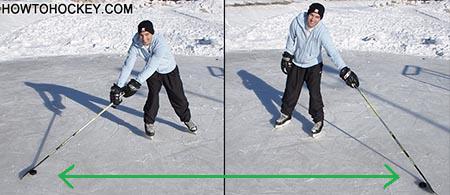 hockey Reach Stickhandling Practicing reach in hockey