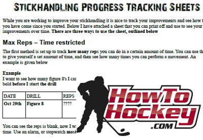 track Progress Stickhandling